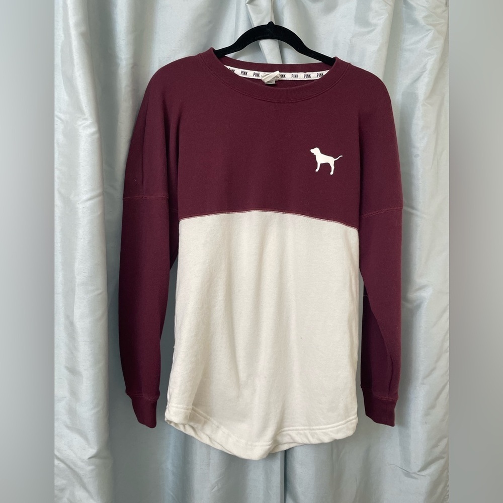 PINKNATION PINK sweatshirt maroon and cream color size XS